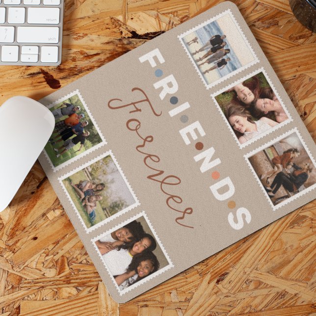 Modern Friends Forever Photo Collage Keepsake Mouse Pad (Creator Uploaded)