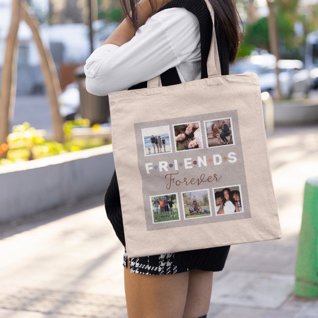 Modern Friends Forever Photo Collage Keepsake Tote Bag (Creator Uploaded)