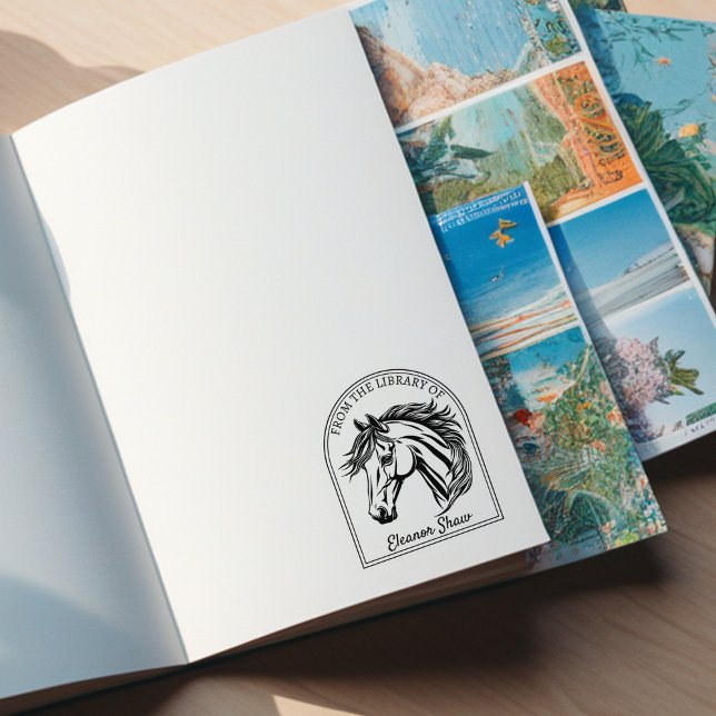 Modern From the Library Of, Horse Book  Rubber Stamp (Creator Uploaded)