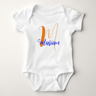 Modern Front & Back Design - Customised Surname Baby Bodysuit