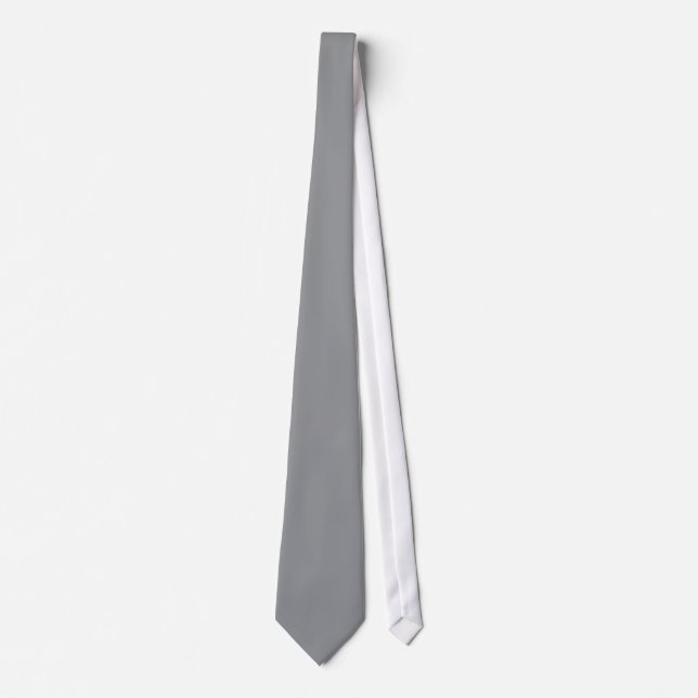 Modern Front-Side Grey Any Occasion Stylish Formal Tie (Front)