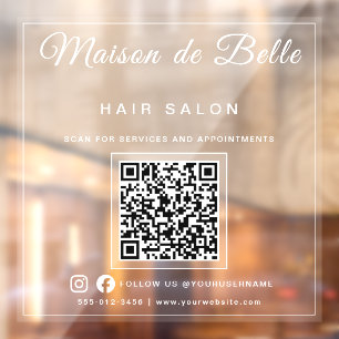 Modern Frosted Glass Look QR Code Branding