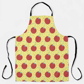 Modern Fruit Apple Pattern Sweet Apron