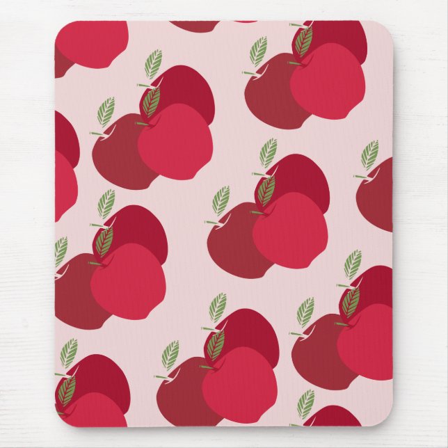 Modern Fruit-Inspired Apple Mouse Pad (Front)