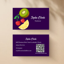 Modern Fruit Purple Nutritionist Dietician QR Code