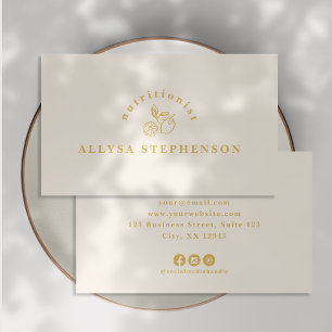 Modern, fruits logo, nutritionist business card