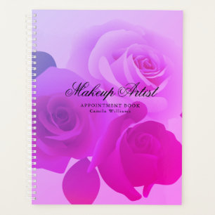 Modern Fuchsia Floral Makeup Artist Appointment Planner