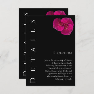 Modern Fuchsia Orchids-Wedding Details- Enclosure Card