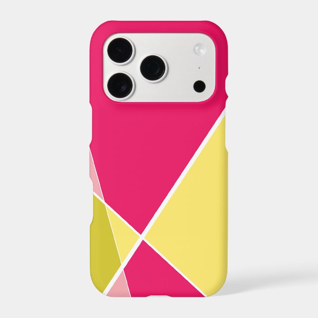 Modern Fuchsia Pink Geometric Criss Cross Lines (Back)