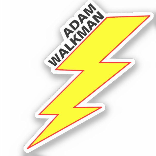 Modern Full Name (Lightning Bolt) Waterproof  (Front)
