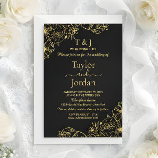 Modern Full Photo Wedding Floral Border