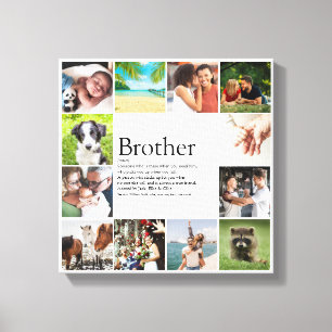 Modern Fun 12 Photo Cool Best Brother Definition Canvas Print