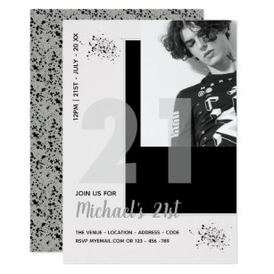 Male 21st Birthday Invitations Zazzle Au