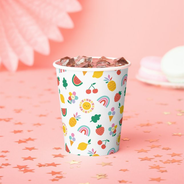 Modern Fun and Colourful Graphic  Paper Cups (Insitu)