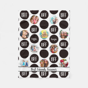 Modern Fun BEST FRIENDS Photo Polka Dot SM Fleece Blanket