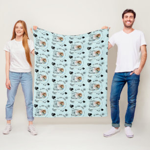 Modern Fun Birthday Grandson Typography Photo Fleece Blanket