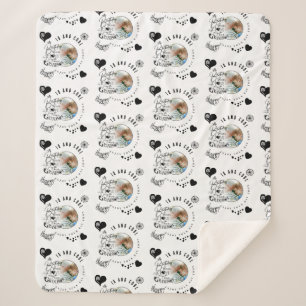 Modern Fun Birthday Grandson Typography Photo Sherpa Blanket