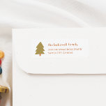 Modern Fun Christmas Tree Simple Return Address Label<br><div class="desc">These charming labels feature a playful and hand-drawn Christmas tree on the left side. To the right of the tree, your family name is displayed, and below, your address details. These labels are perfect for enhancing your holiday correspondence, giving each envelope a cheerful touch. Made to match our Merry &...</div>