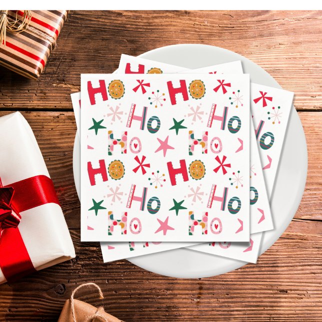 Modern Fun Colourful Christmas Party  Napkin (Creator Uploaded)