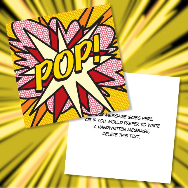 Modern Fun Colourful Comic Book POP Invitation (Modern Fun Colorful Comic Book POP Invitation)