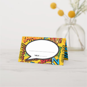 Modern Fun Colourful Speech Bubble Place Card