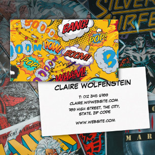 Modern Fun Comic Book Colourful Trendy Business Card