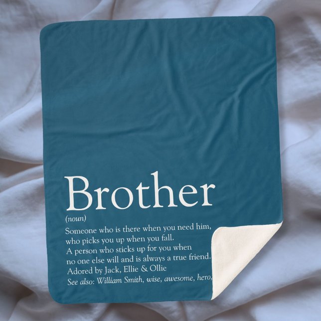 Modern Fun Cool Brother Definition Quote Sherpa Blanket (Modern Fun Cool Brother Definition Quote Sherpa Blanket)