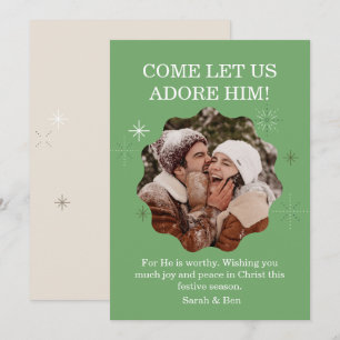 Modern Fun Festive Faith Photo Seasons Greetings Holiday Card
