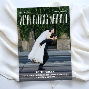 Modern fun photo wedding invitation