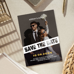 Modern fun photo wedding save the date