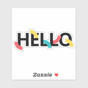 Modern, fun, playful, colourful design of Hello