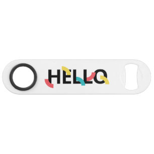 Modern, fun, playful, colourful design of Hello