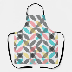 Modern, fun, playful geometric pattern apron