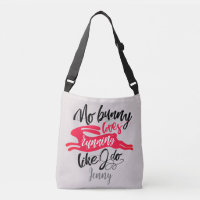 Modern Fun Red Bunny Love Run Motivation Name Typo