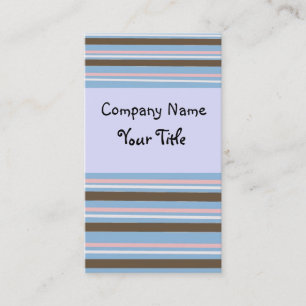 Modern Fun Stripes Business Card