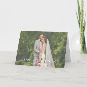 Modern Fun Stylish Birthday Photo Design Card