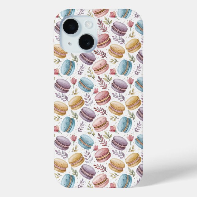 Modern Fun Sweet Macaroons Case-Mate iPhone Case (Back)