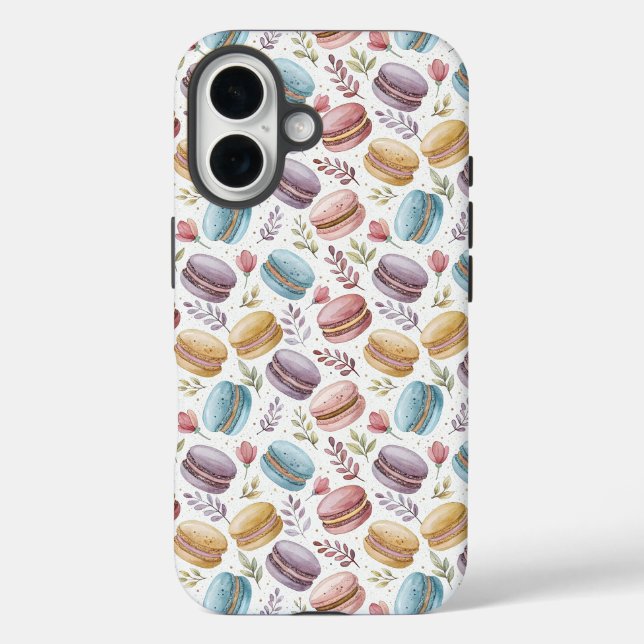 Modern Fun Sweet Macaroons Case-Mate iPhone Case (Back)