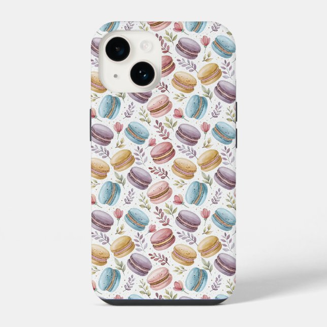 Modern Fun Sweet Macaroons iPhone Case (Back)