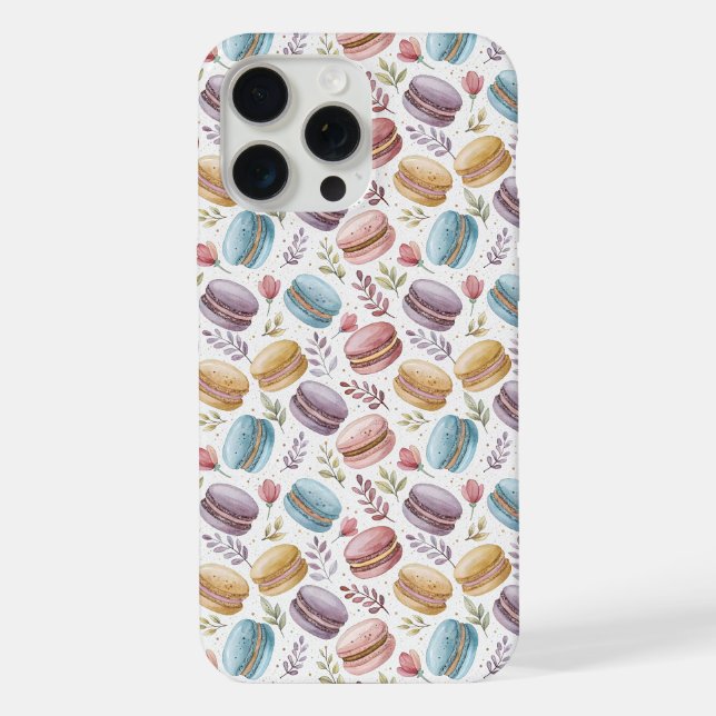 Modern Fun Sweet Macaroons iPhone Case (Back)