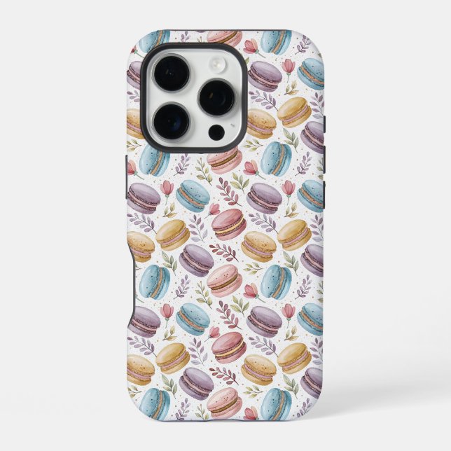 Modern Fun Sweet Macaroons iPhone Case (Back)