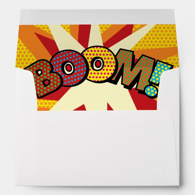 Modern Fun Typographic Comic Speech Bubble Envelope (Back (Bottom))