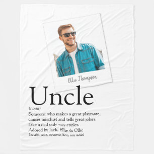 Modern Fun Uncle Definition Photo Fleece Blanket