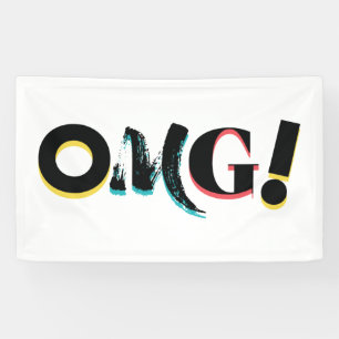 Modern, fun, vibrant, bold, trendy design of OMG! Banner