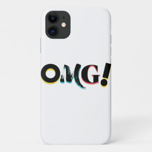 Modern, fun, vibrant, bold, trendy design of OMG! iPhone 11 Case