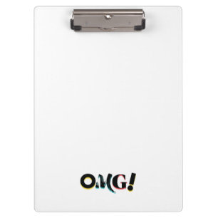 Modern, fun, vibrant, bold, trendy design of OMG! Clipboard