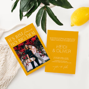 Modern Fun Yellow Photo Wedding Invitation