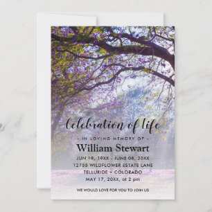 Modern Funeral   Celebration of Life Invitation