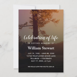 Modern Funeral   Celebration of Life Invitation