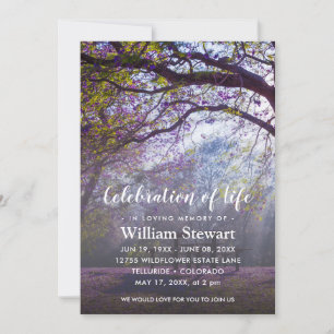 Modern Funeral   Celebration of Life  Invitation